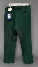 Vintage New Old Stock W/ Tags Polyester Pants Mens Size 36 Emerald Green 60s-70s