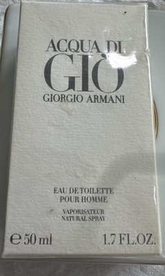 ACQUA DU GIORGIO ARMANI New Vintage Ray De Toilette Pour Homme 50ml 1.7 Fl Oz