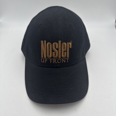 Nosler Hat Men's Adjustable Black Cotton Embroidered Logo Up Front - No Top Bean