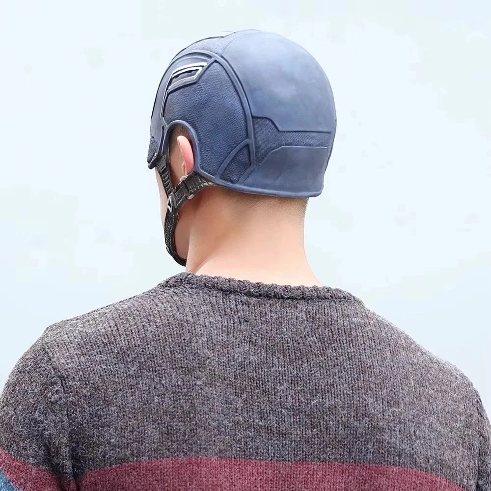 Captain America Cosplay Mask, Latex Avengers Helmet, Steve Rogers, Halloween