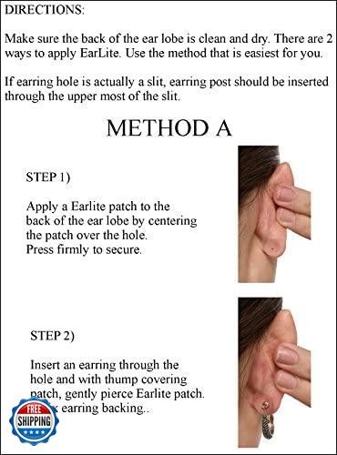 EarLite 60 patches Invisible Earring Ear Support Waterproof Patches in ZipLoc