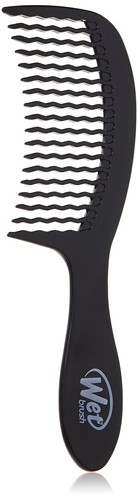 Detangling Comb, Black - Wide Tooth Hair Detangler with WaveTooth Design that...