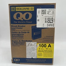 Square D Main Lug Load Center Outdoor Rainproof Cover 100 Amp 6-Space 12-Circuit