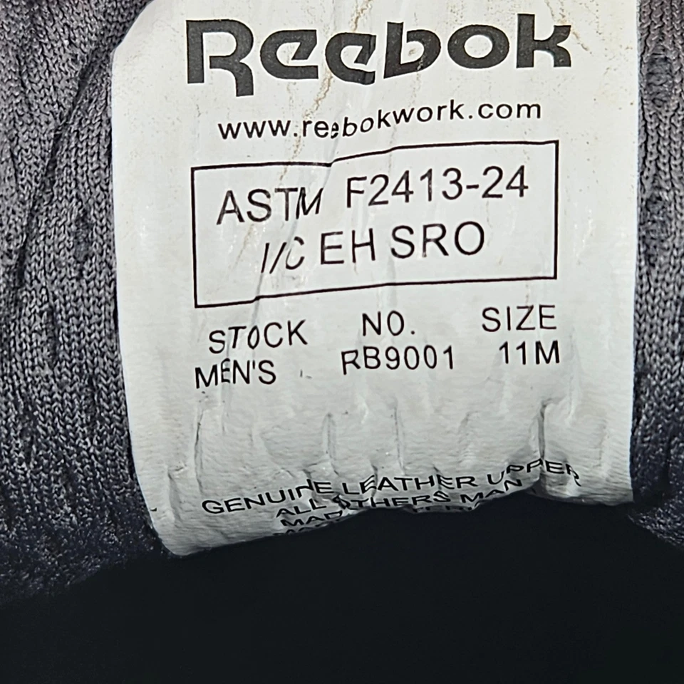 Zapatillas deportivas Reebok Shaqnosis para hombre puntera de seguridad en el trabajo negras grises talla 11 Foto 3 de 4