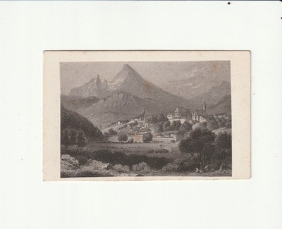 Berchtesgaden -  Miniatur Stich / Druck Kunstdruck - Verlag Max Ravizza Um 1900