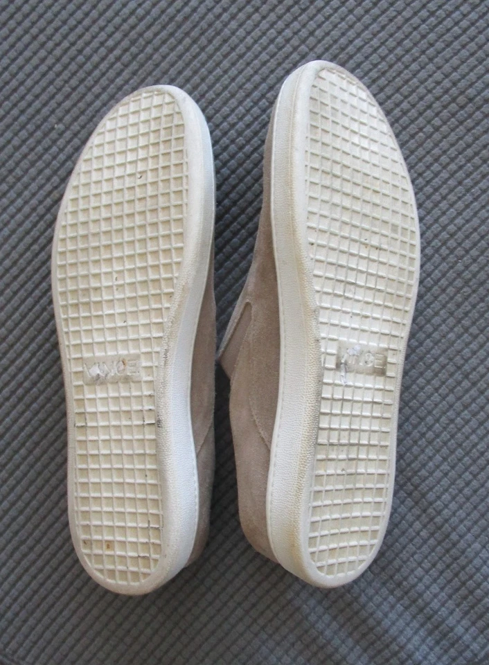 VINCE Mujer Tostado Gamuza Cuero Sin Cordones Zapatillas Mula Talla US 9M Foto 4 de 4