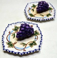 Two Bella Casa by GANZ Italian Style Wall Plaques - Vineyard Theme Decor