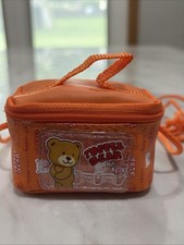 Cute Vintage Toffee Bear Orange Mini Lunch Box Coin Purse Kawaii Crossbody Bag