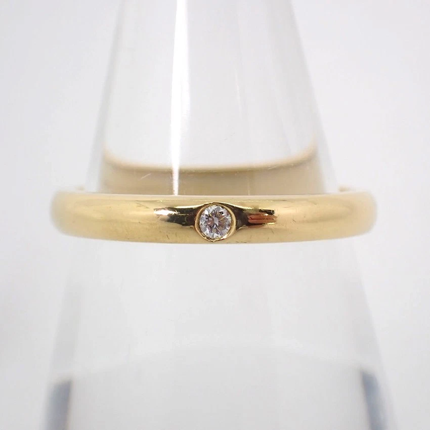 Anillo Tiffany 750 de oro amarillo banda de diamantes de segunda mano, tamaño... - Imagen 2 de 4