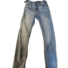 Levi s 502 Boys Jeans Size 12 Regular W26 L27 Blue Denim Straight Taper