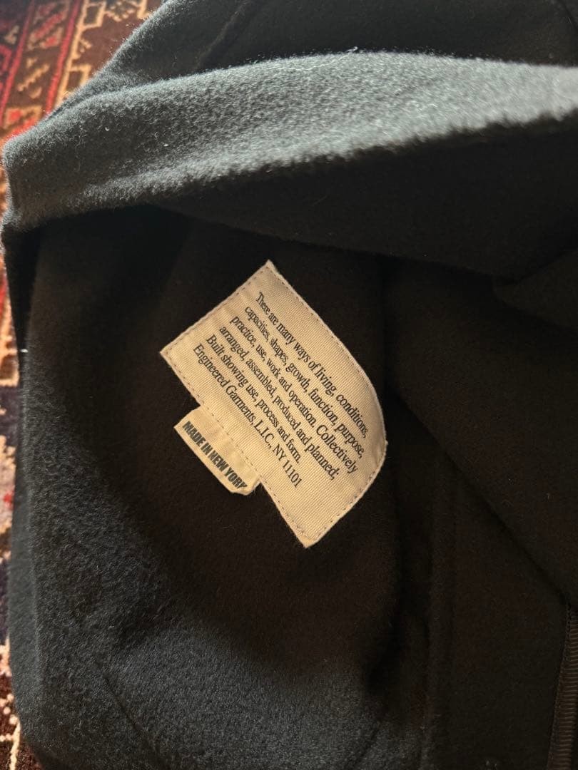 Engineered Garments Work Jacket Black Wool Size M… - image 6