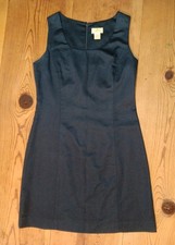 Vtg Limited America Women 6 Sheath Mini Dress Navy Blue Sleeveless Cotton Scoop