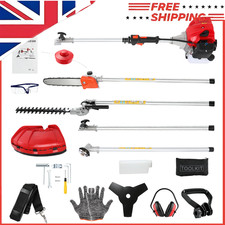 Petrol Garden Multi Tool 52cc 5in1 Pole Chainsaw/ Strimmer/Hedge Trimmer in-one