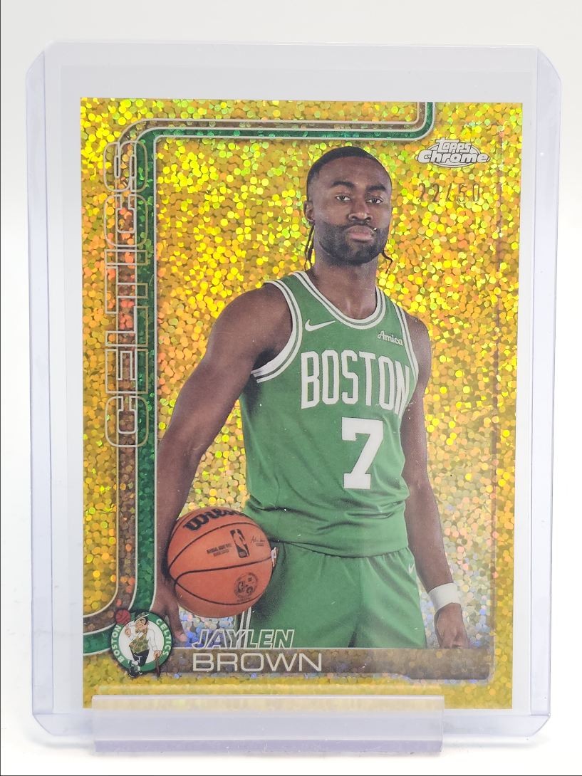 JAYLEN BROWN 2025-26 TOPPS CHROME GOLD SPECKLE IMAGE VARIATION /50 Q6291