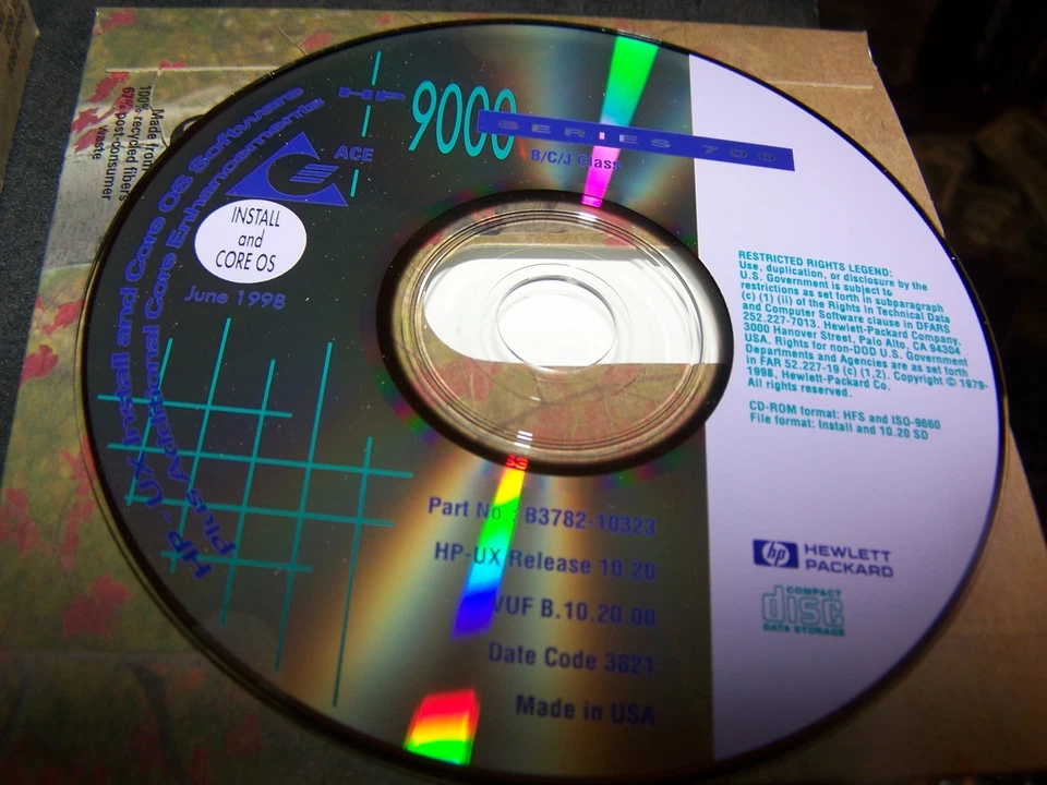 HP-UX Install & Core OS Software 10.20 fpr Worlstations 700 Series B/C/J Class - Image 3 of 4