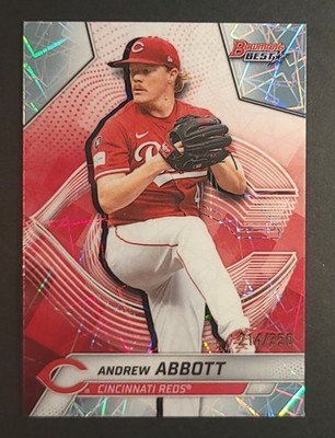 2025 Bowmans Best Andrew Abbott Lazer /350 #15 Cincinnati Reds