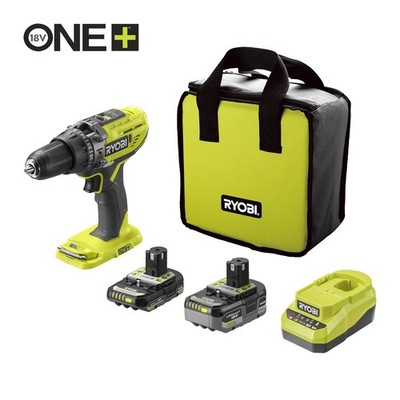 B-Ware RYOBI 18 V ONE+ Schlagbohrschrauber inkl. 1x2Ah + 1x 4Ah Akku & Ladegerät