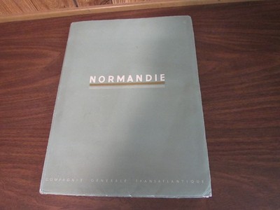 S.S. NORMANDIE: THE ''GREEN BOOK'' -THE ULTIMATE! BEAUTIFUL,RARE! ENG. EDIT. READ!