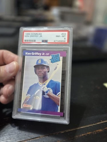 1989 Donruss #33 Ken Griffey Jr PSA 8 Rated Rookie RC