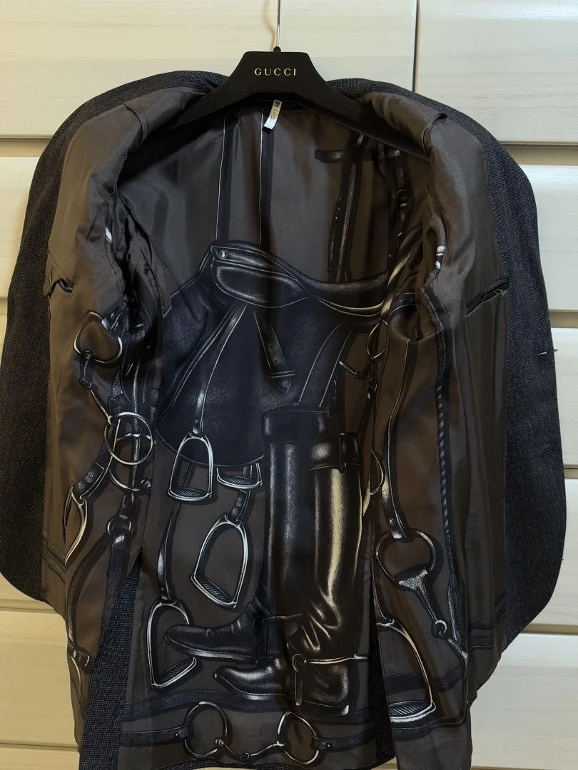 Gucci giacca uomo nera sartoriale media ottima usata con gancio