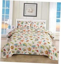 Beach Quilts Set Size Ocean Bedspread Lightweight Coastal Quilt King Yellow