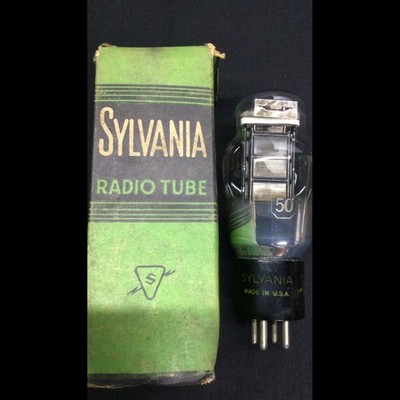 NOS SYLVANIA Coke Bottle TYPE 50 (UX 250) Amplifier VACUUM TUBE Tested S.9793