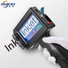 Handheld inkjet printer prints production date, logo identification, barcode