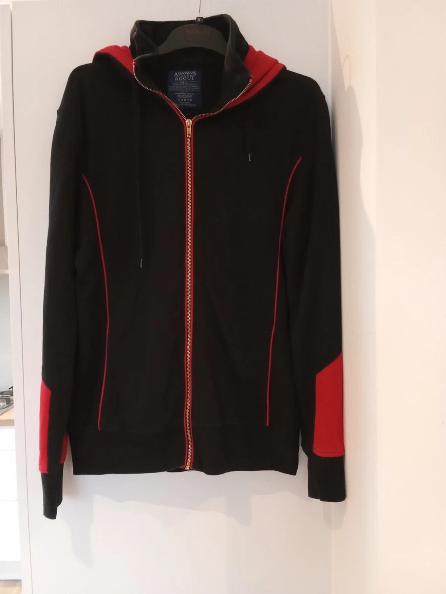 U/A Men's Assassin's Creed Sweatshirt Dark Hooded Loose Jacket, Black, M