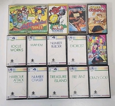 Vintage 14x Commodore C 16 / plus 4 Spiele