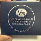 End of World War II 75th Anniversary American Eagle Silver Proof Coin V75