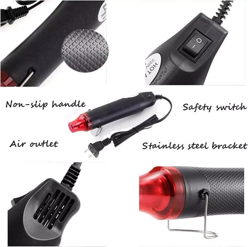 Mini Heat Gun DIY Electric Nozzles Tool Hot Air Gun Embossing Drying Paint USA - Picture 4 of 14