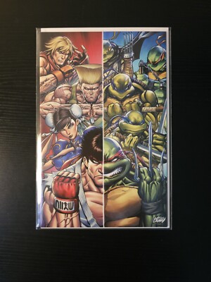 STREET FIGHTER VS TMNT #1 LIMITED to 750 Franck Uzan Virgin Variant Excl w/ COA