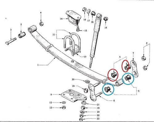 DATSUN 620 PICKUP TRUCK LEAF SPRING SHACKLE REAR BUSHING BUSH 8 PCS - Picture 2 of 7