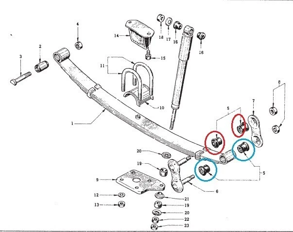 DATSUN 620 PICKUP TRUCK LEAF SPRING SHACKLE REAR BUSHING BUSH 8 PCS Foto 2 de 4