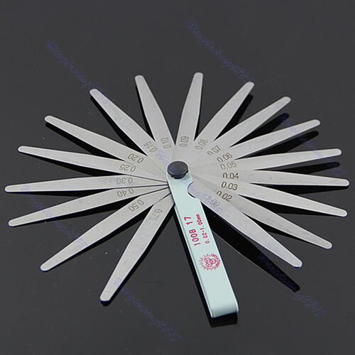 17 blades Metric Feeler gauge Gap Filler Thickness Measurement Tool 0.02-1mm BU - Picture 2 of 11