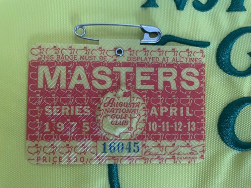 1975 MASTERS BADGE TICKET AUGUSTA NATIONAL GOLF PGA JACK NICKLAUS WINS RARE WOW - Picture 2 of 4