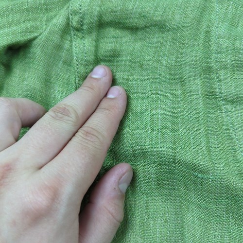 Eileen Fisher Jacket Womens M Green Double Weave Linen Pockets Button Front - 第 8/18 張圖片