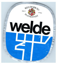 Vintage Welde #2 German Beer Label Original S...