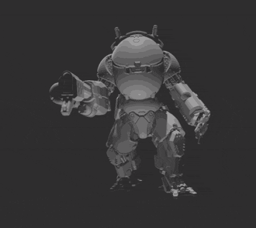 Sci-Fi Mech/Mecha Hardsuit 50 mm Power Armor - 4er Set mit mehreren Zubehörteilen - Bild 3 von 4