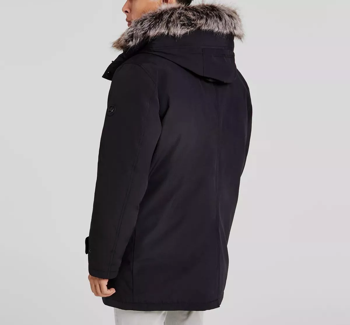 396 Michael Kors Men s Black Hooded Bib Snorkel Parka Coat Jacket