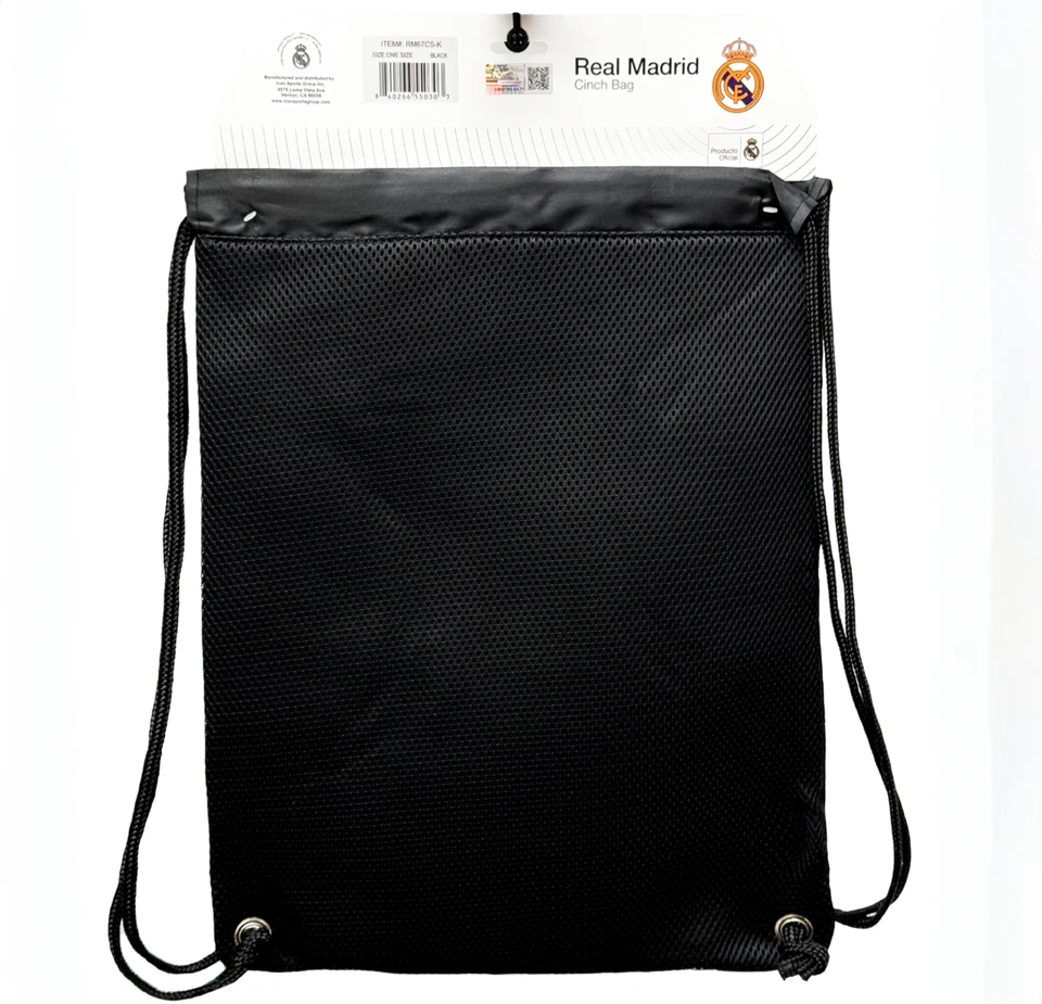 Bolsa Cinch Premium Real Madrid - Durável e Elegante - Frete Rápido! - Imagem 3 de 4