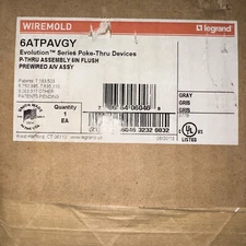 ⚡️Legrand 6AT2PAVGY Evolution Series Poke-Thru Devices 6” Prewired⚡️