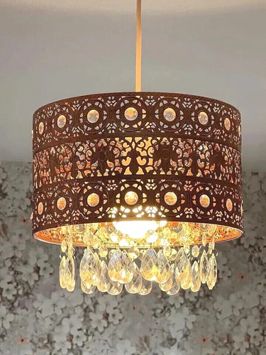 Easy Fit Sparkly Ceiling Pendant Light Shade Fitting Modern Decoration Lights - Picture 27 of 41