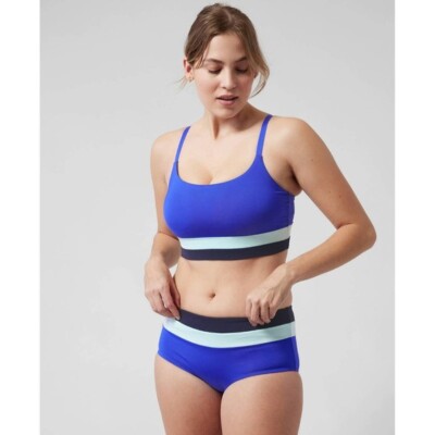 Athleta XS/S *Swim Set* SMALL Coastline A-C Bikini Top /XS Boyshort Bottoms Blue