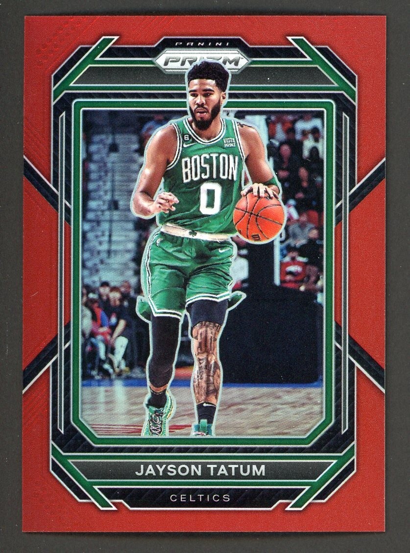 2022-23  Panini Red Prizm #17 Jayson Tatum Boston Celtics 91/299