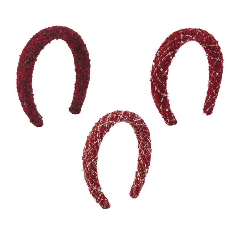 Festive Christmas Headband for Women Girls Makeup Photo Shoot Hair Accessory