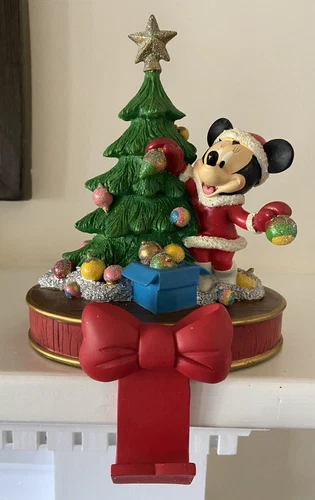 VTG Disney Minnie Mouse Stocking Holder Hanging Ornaments Christmas Tree EUC