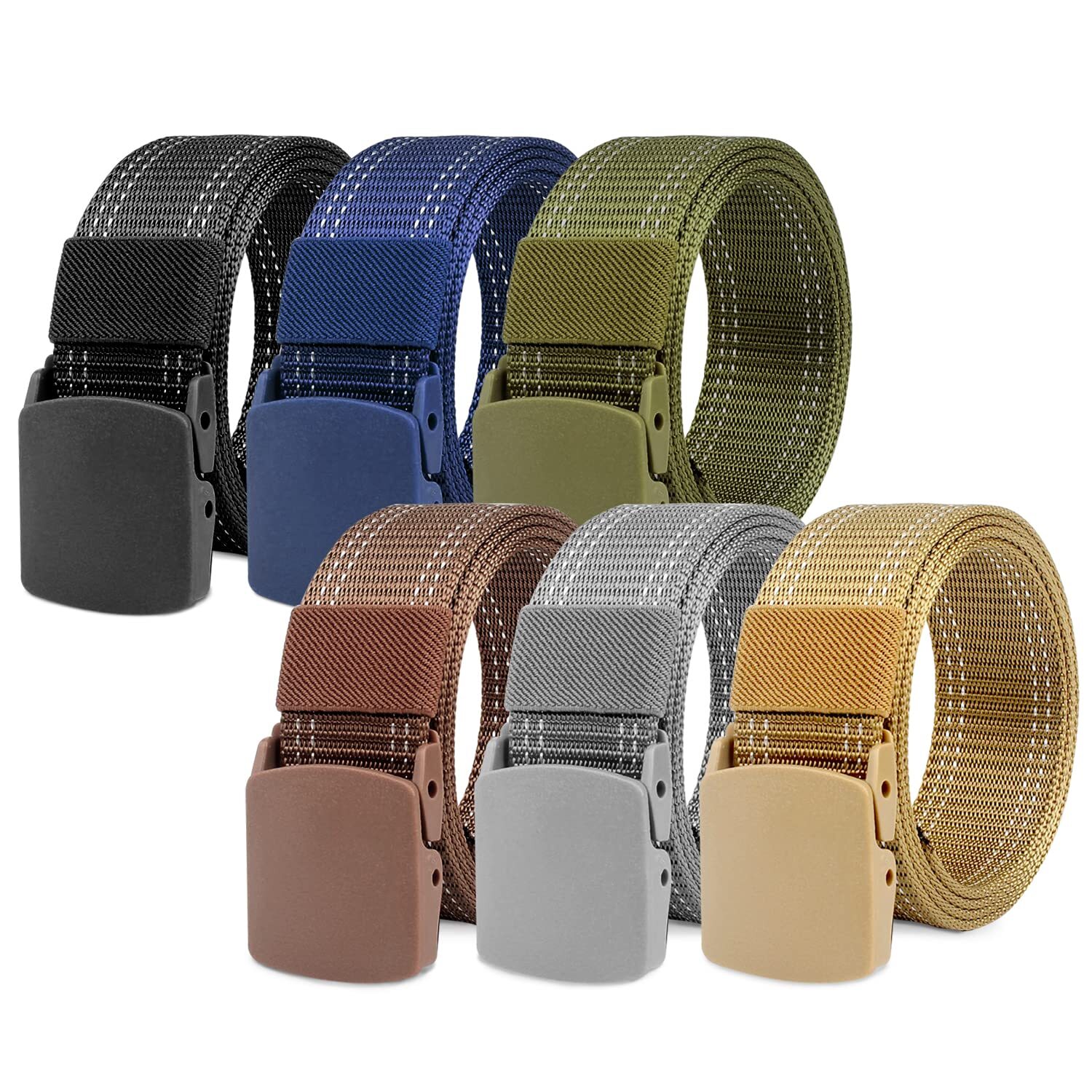 Nylon Military Tactical Plastic Buckle Belt Webbing Canvas Outdoor Web Belt,6...