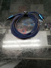 NEW SET OF 2 USB TO MICRO-C CHARGING/DATA CABLES BLUE JEAN 6 FOOT LONG FREE SHIP