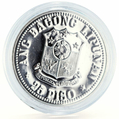 Philippines 25 piso Quezon Monument proof silver coin 1978 - Picture 2 of 4